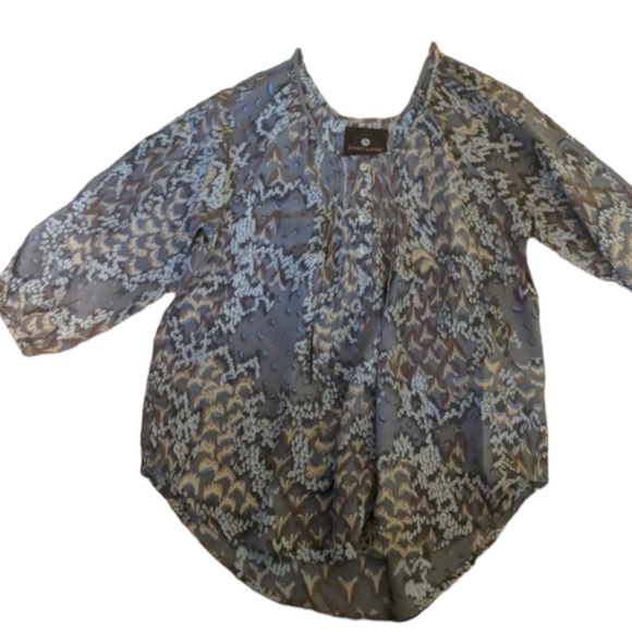 Anthropologie Heartloom 100% Silk Cold Shoulder Top Size XS - Picture 6 of 13